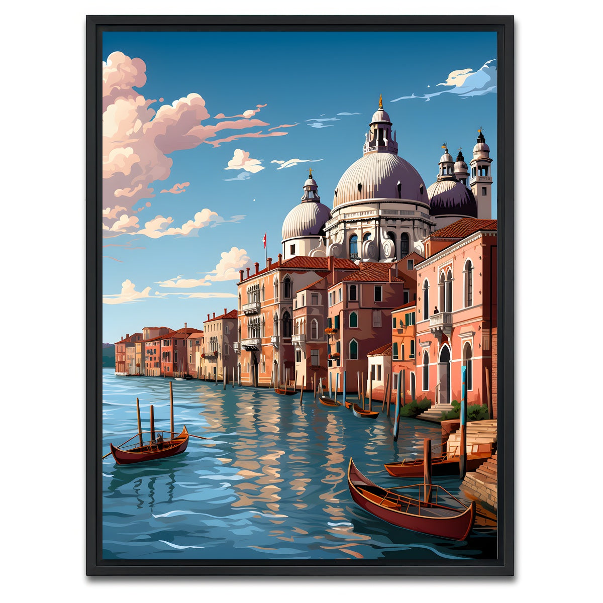 AUTO-MOCKUP WHITE | Italy - Venice | 1 Piece | Black Framed Canvas | group=3x4
