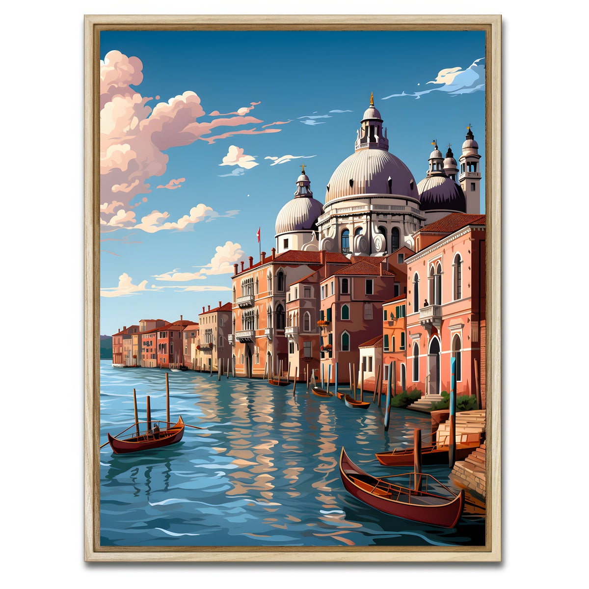 AUTO-MOCKUP WHITE | Italy - Venice | 1 Piece | Natural Framed Canvas | group=3x4
