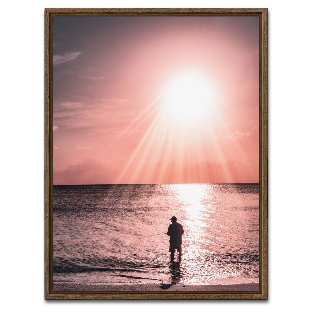 AUTO-MOCKUP WHITE | Its Not About The Catch | 1 Piece | Walnut Framed Canvas | group=3x4