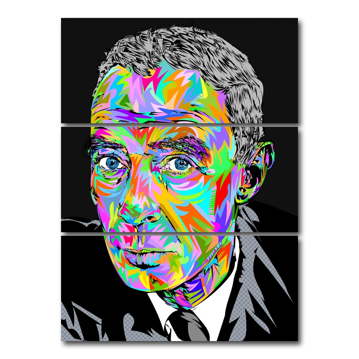 AUTO-MOCKUP WHITE | J. Robert Oppenheimer | 3 Piece | Gallery Wrap Canvas | group=8x18_stacked