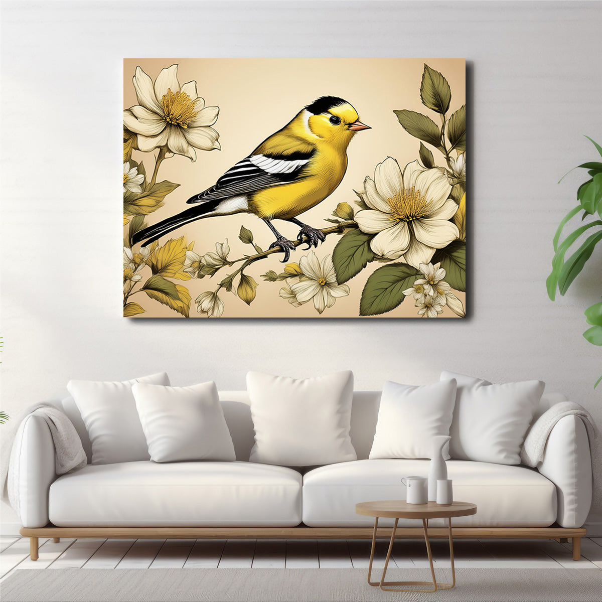 JJ Audubon's Style American Goldfinch Wall Art