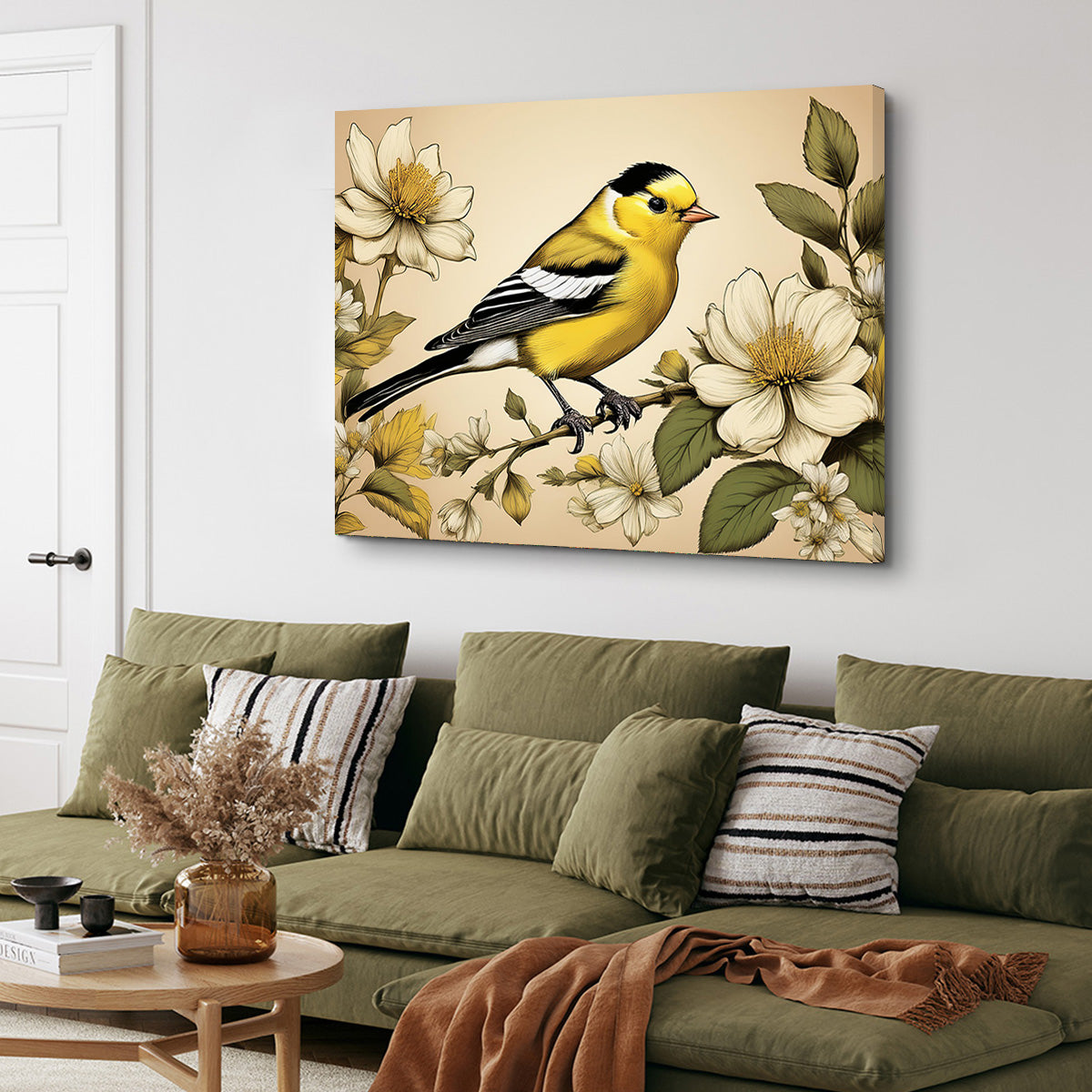JJ Audubon's Style American Goldfinch Wall Art