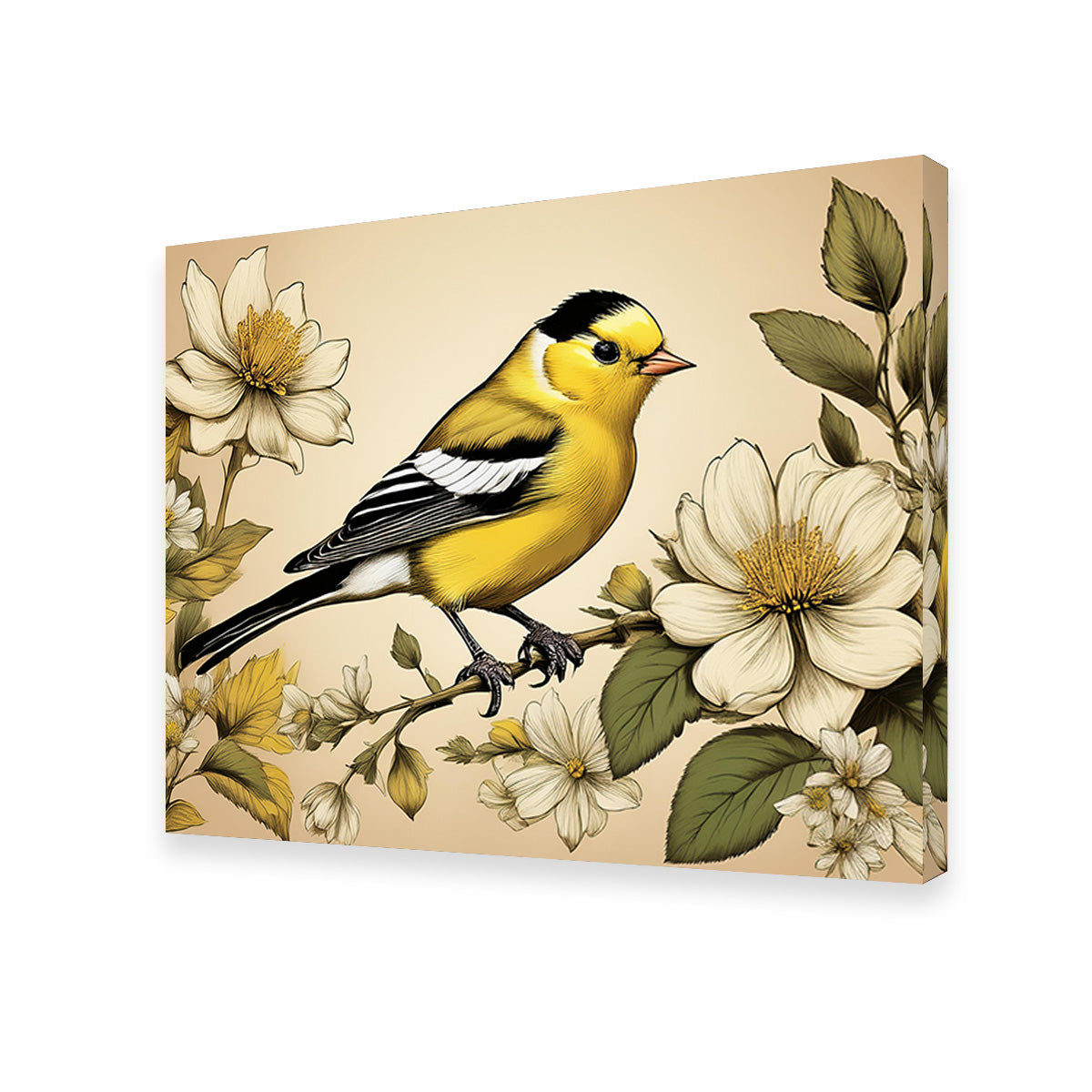 JJ Audubon's Style American Goldfinch Wall Art