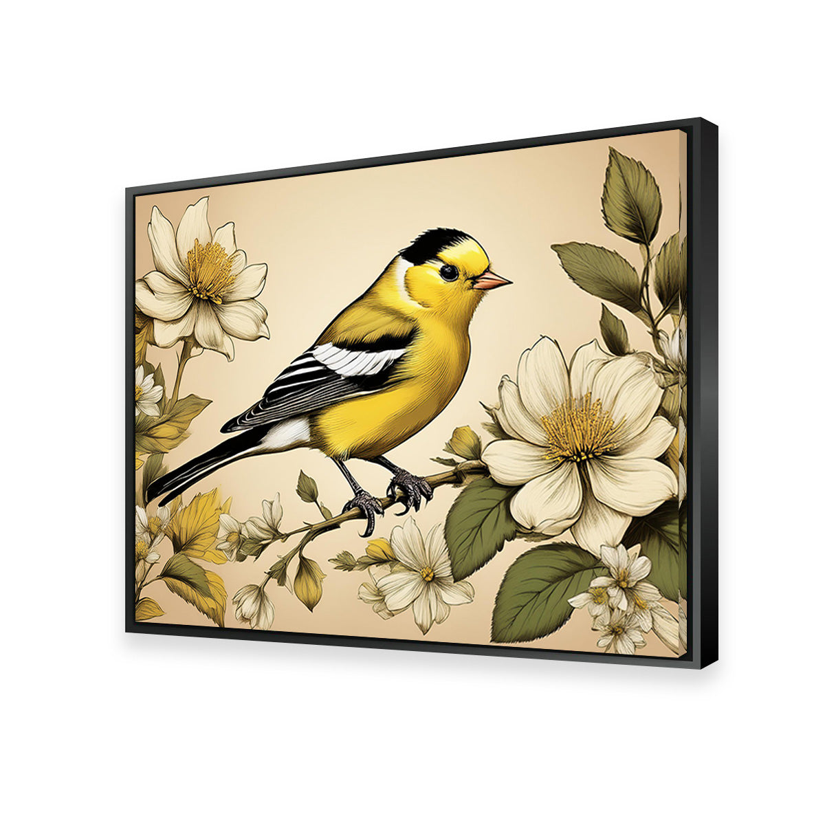 JJ Audubon's Style American Goldfinch Wall Art