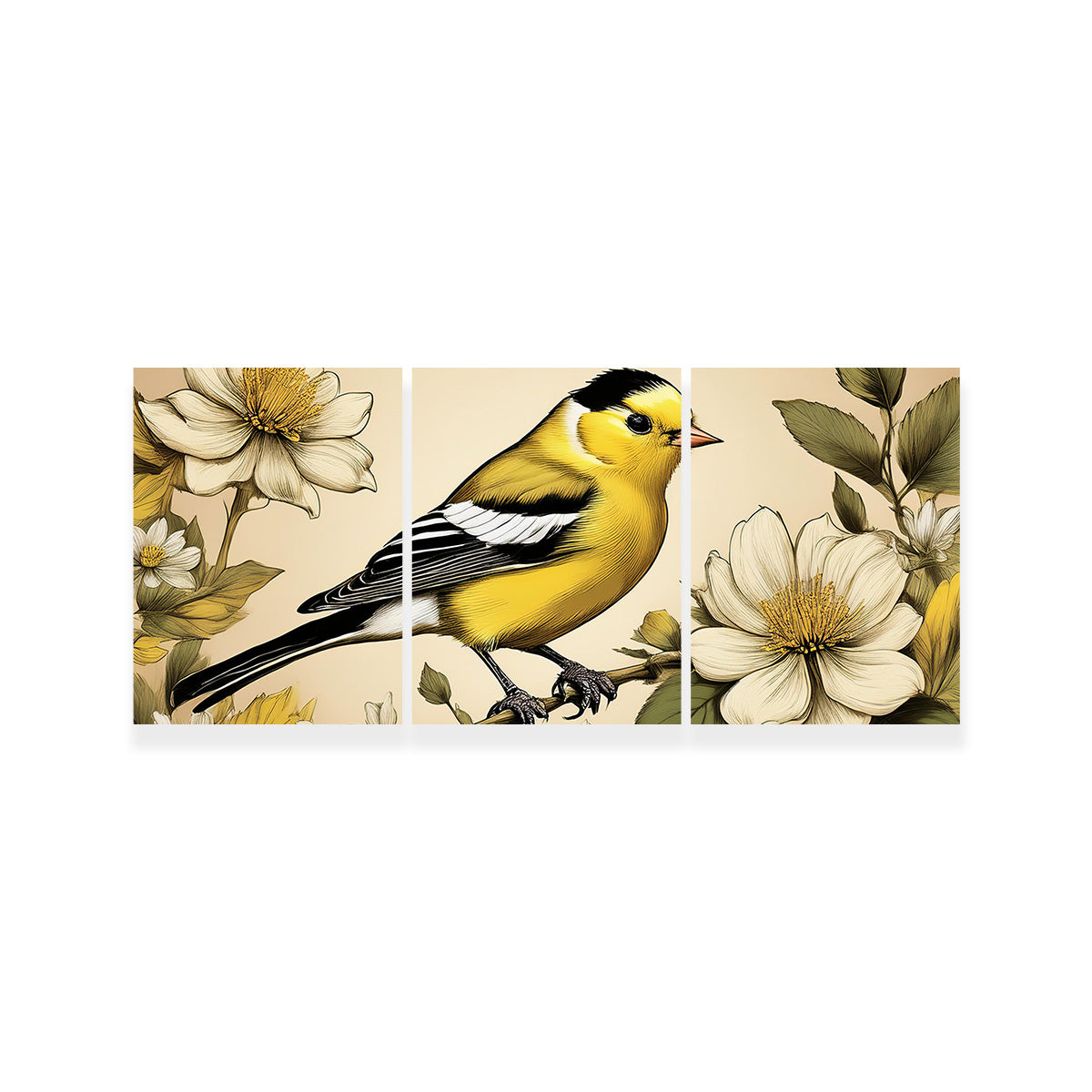 JJ Audubon's Style American Goldfinch Wall Art