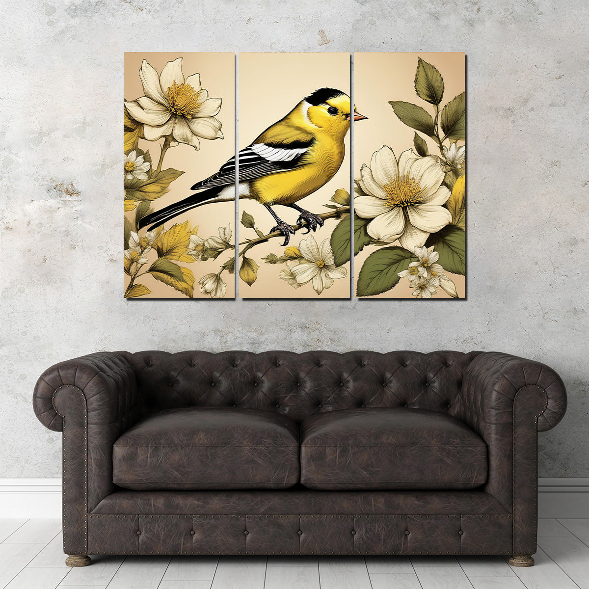 JJ Audubon's Style American Goldfinch Wall Art