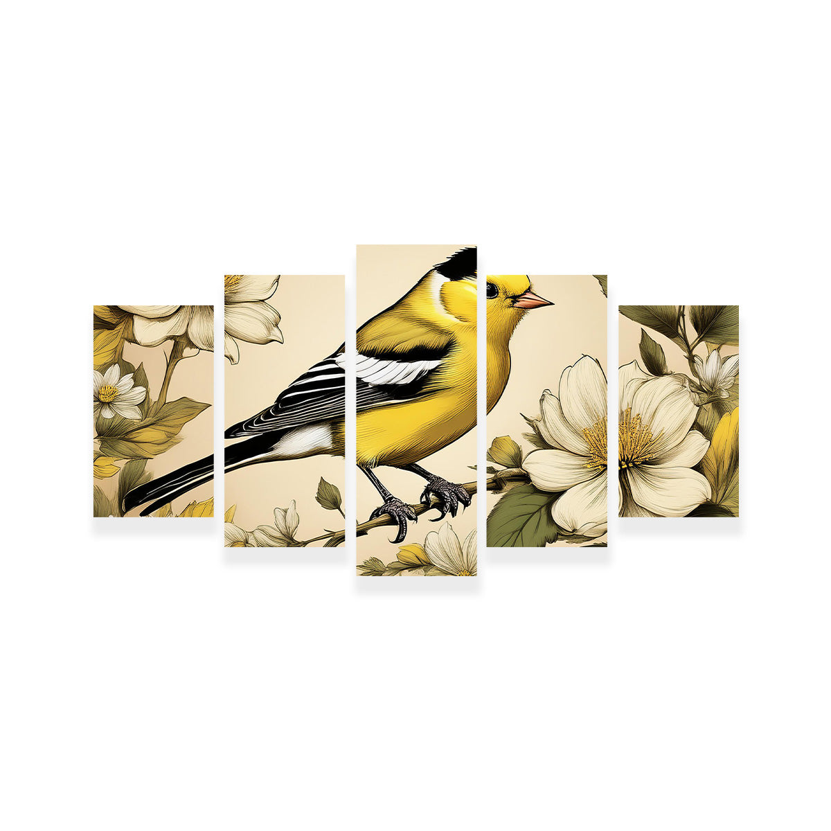 JJ Audubon's Style American Goldfinch Wall Art