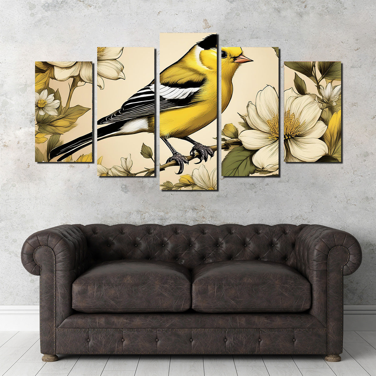 JJ Audubon's Style American Goldfinch Wall Art