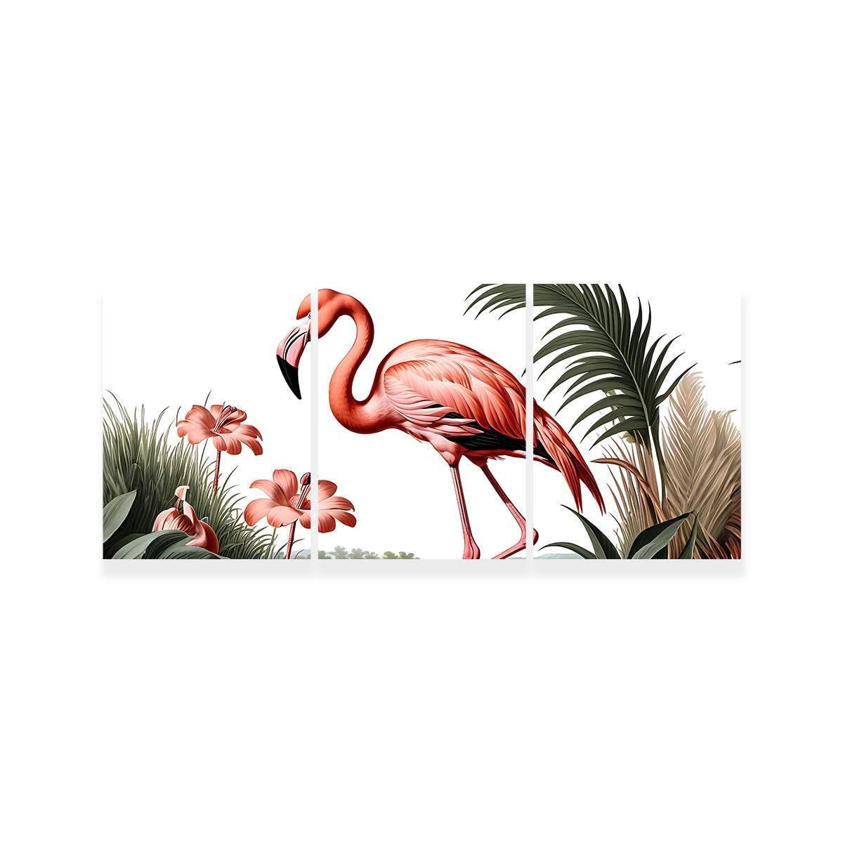 JJ Audubon's Style Flamingo Wall Art