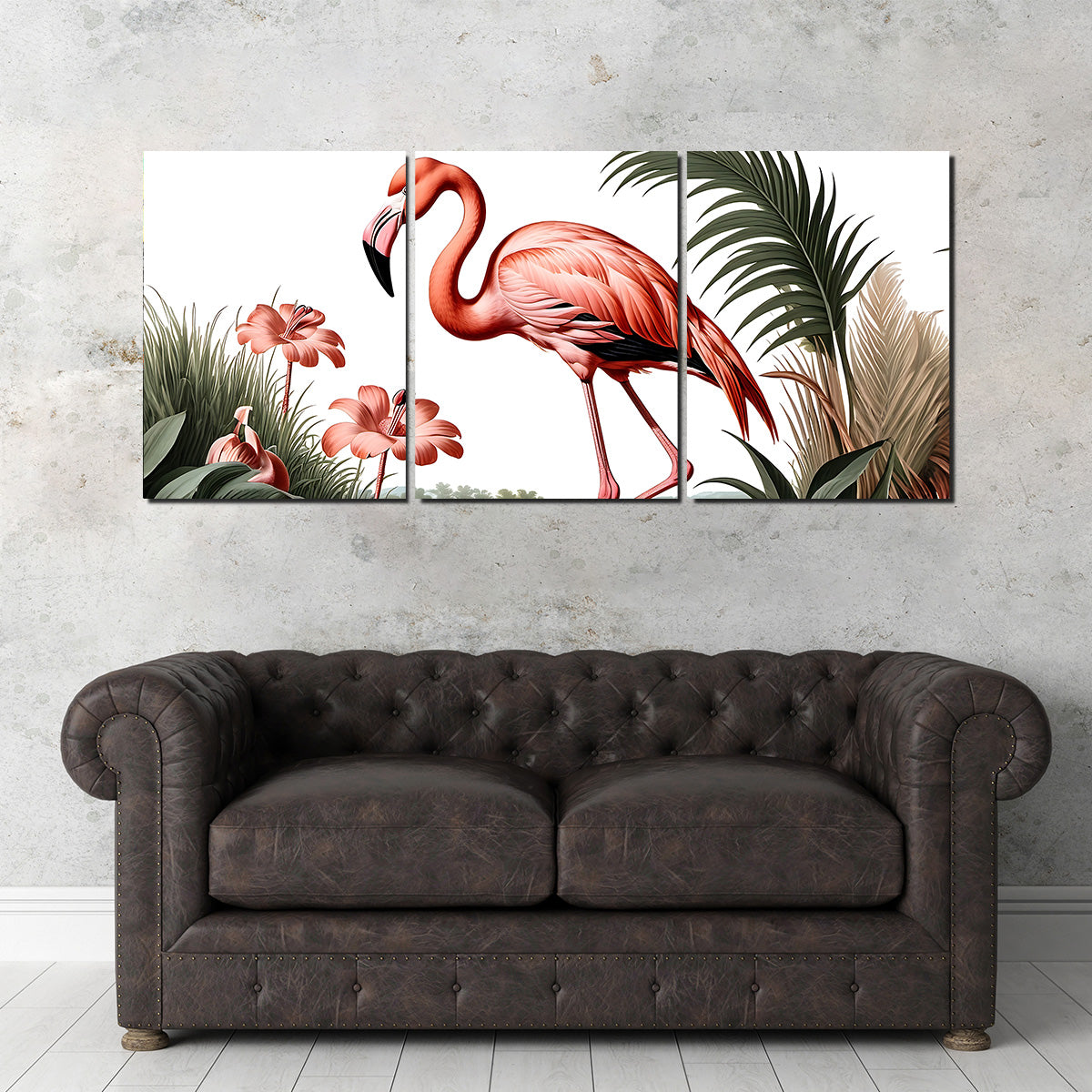 JJ Audubon's Style Flamingo Wall Art