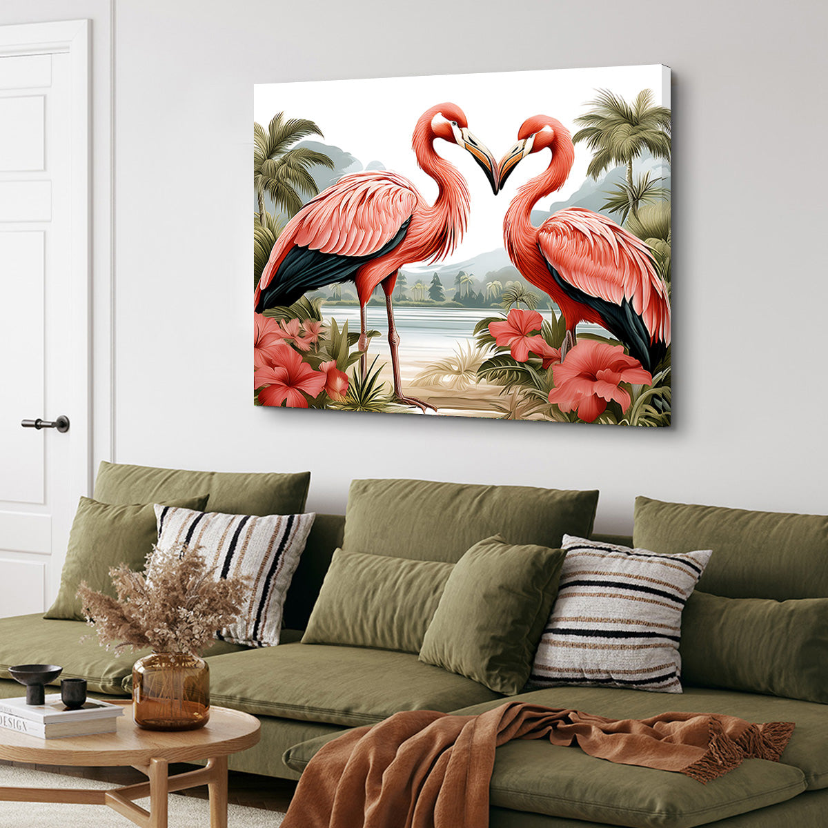 JJ Audubon's Style Flamingos Wall Art