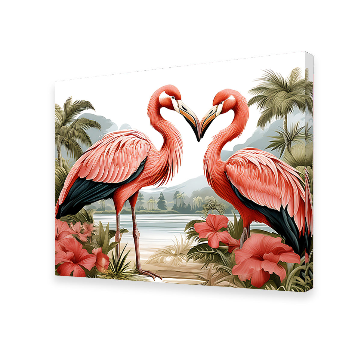 JJ Audubon's Style Flamingos Wall Art