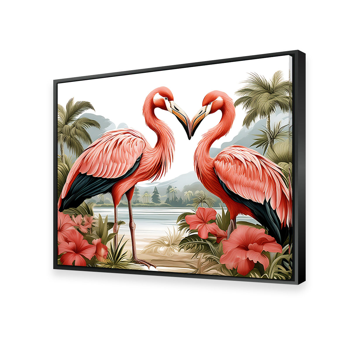 JJ Audubon's Style Flamingos Wall Art