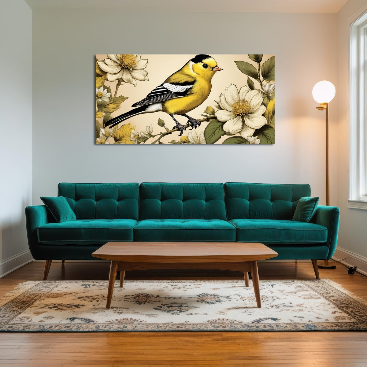 AUTO-MOCKUP ROOM | JJ Audubon's Style American Goldfinch