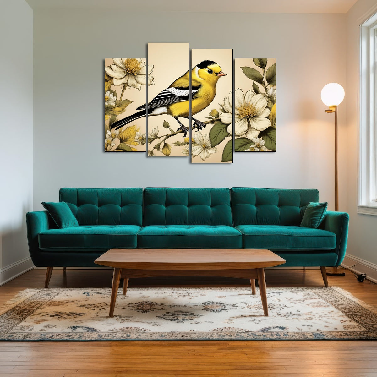 AUTO-MOCKUP ROOM | JJ Audubon's Style American Goldfinch