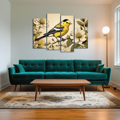 AUTO-MOCKUP ROOM | JJ Audubon's Style American Goldfinch