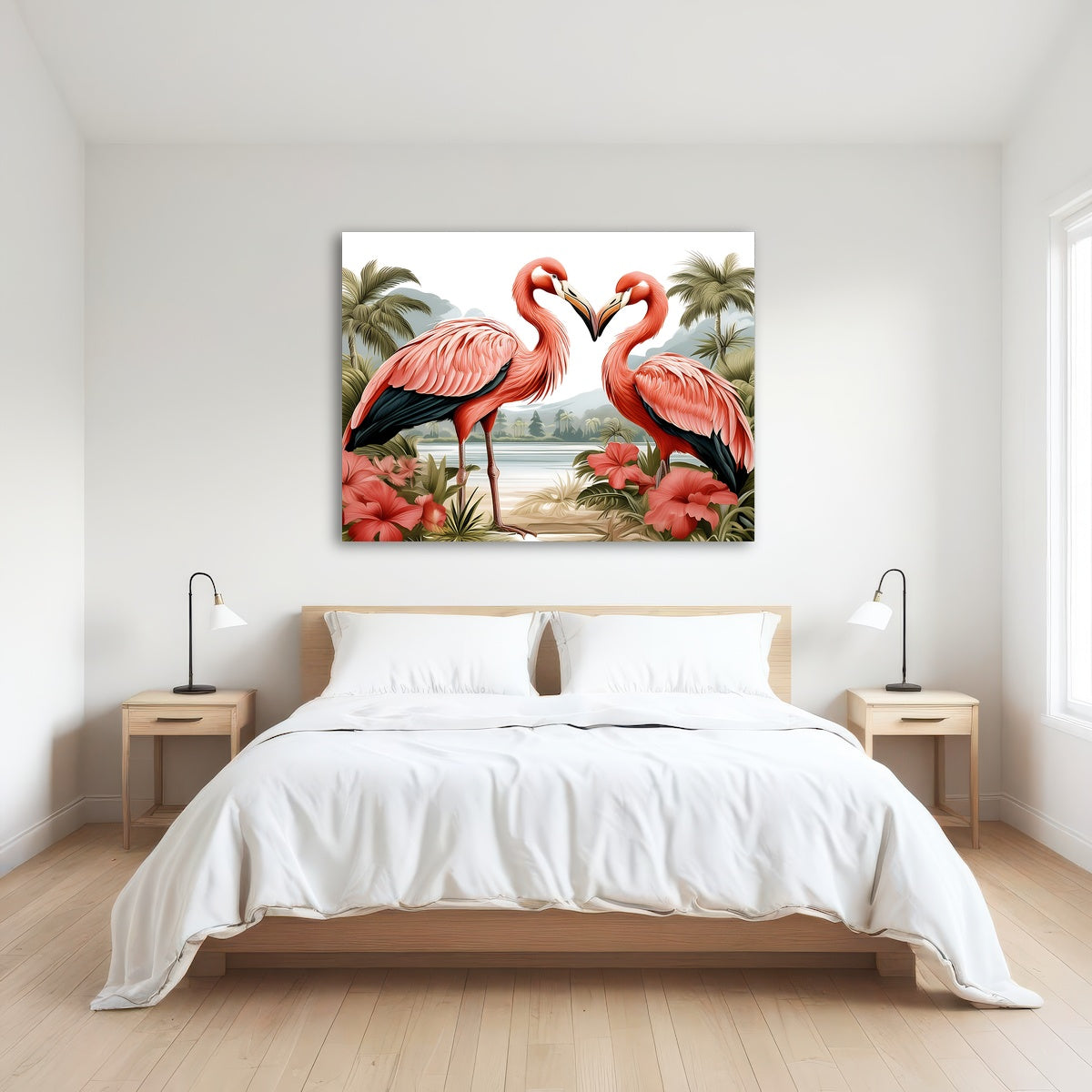 AUTO-MOCKUP ROOM | JJ Audubon's Style Flamingos