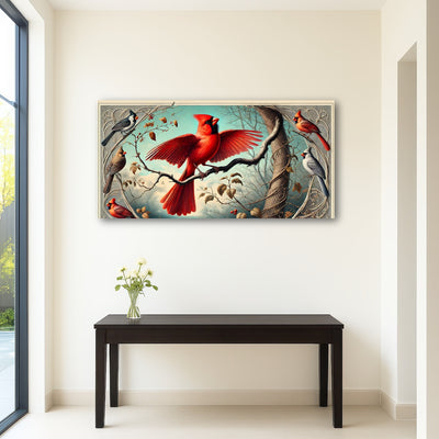 AUTO-MOCKUP ROOM | JJ Audubon's Style Northern Cardinal