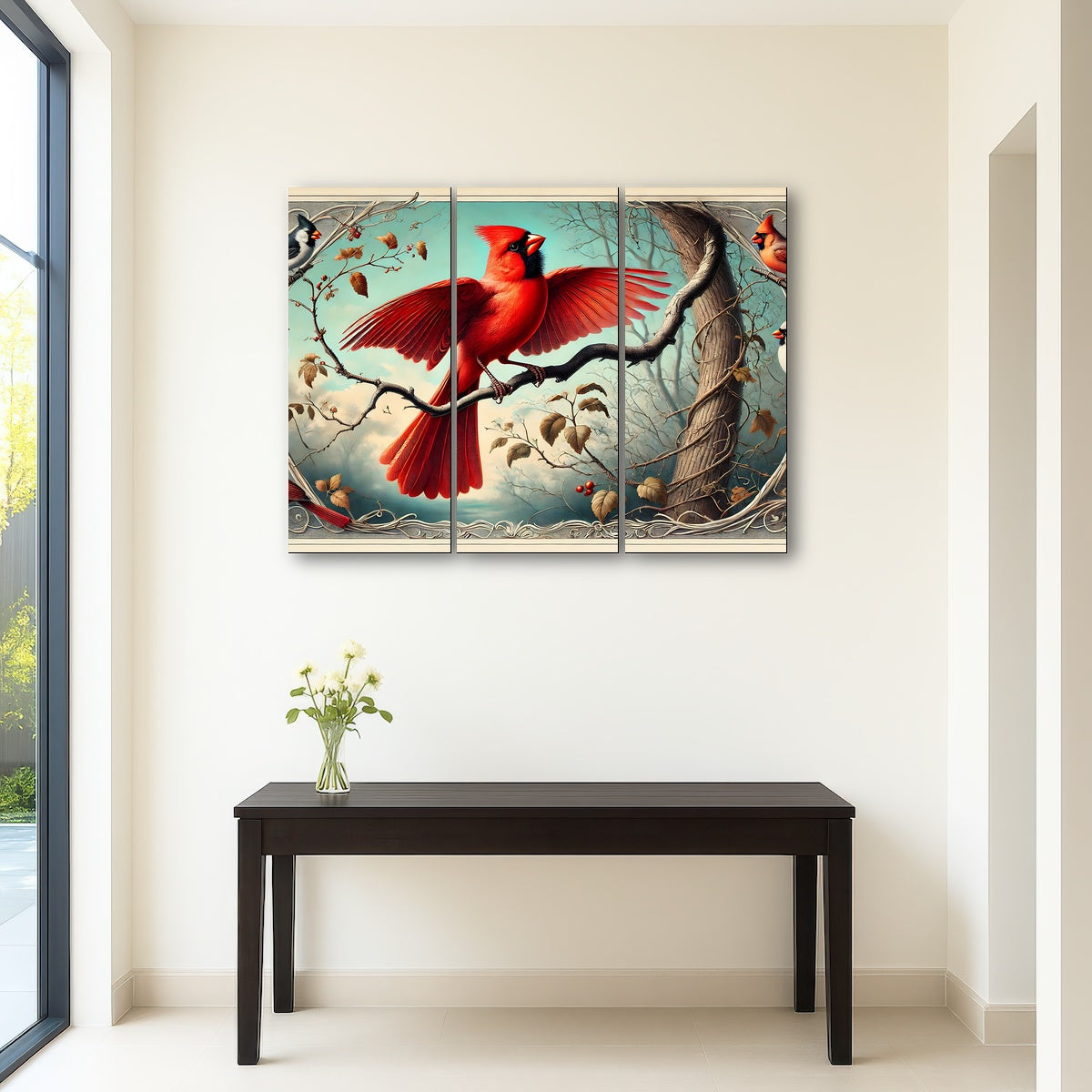 AUTO-MOCKUP ROOM | JJ Audubon's Style Northern Cardinal