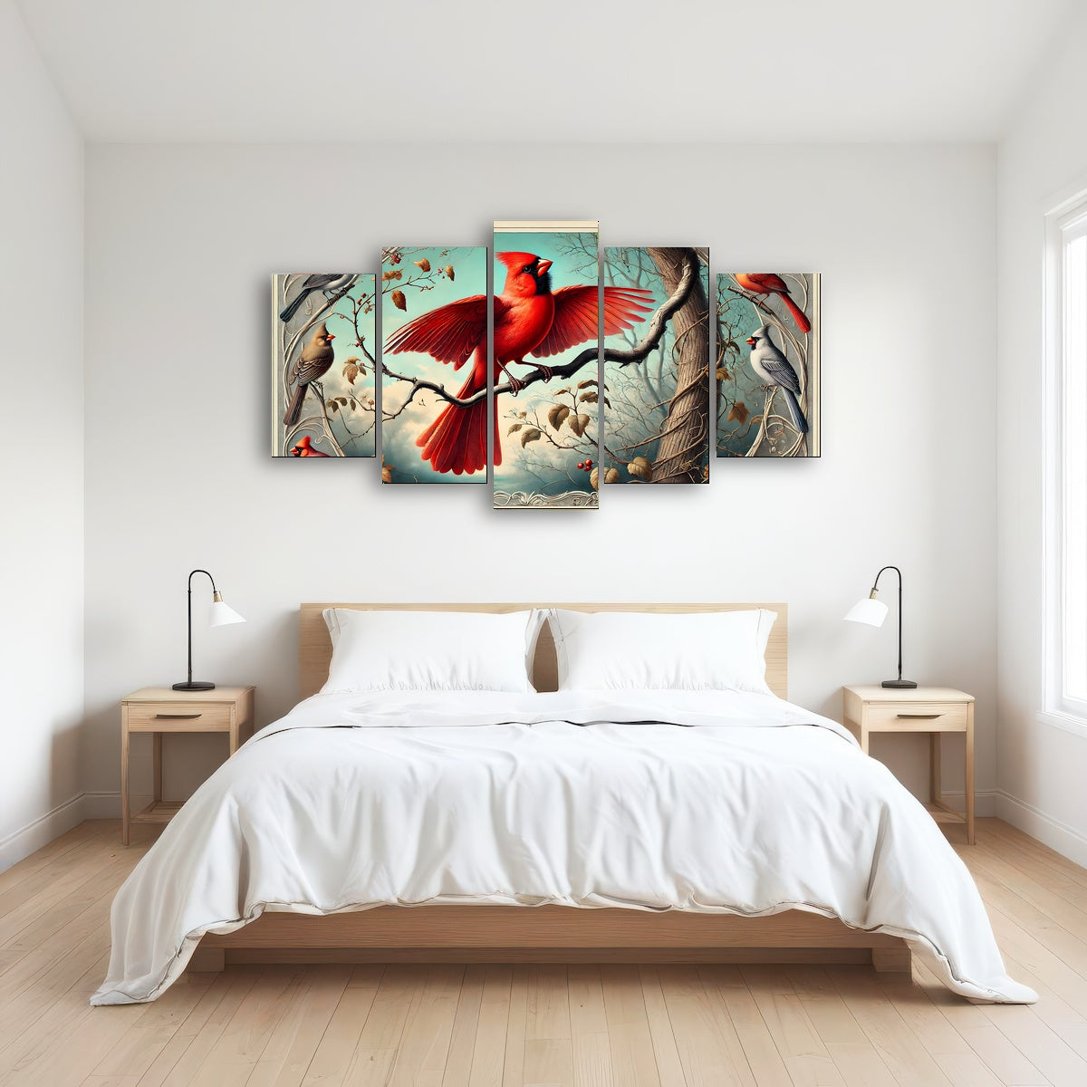 AUTO-MOCKUP ROOM | JJ Audubon's Style Northern Cardinal
