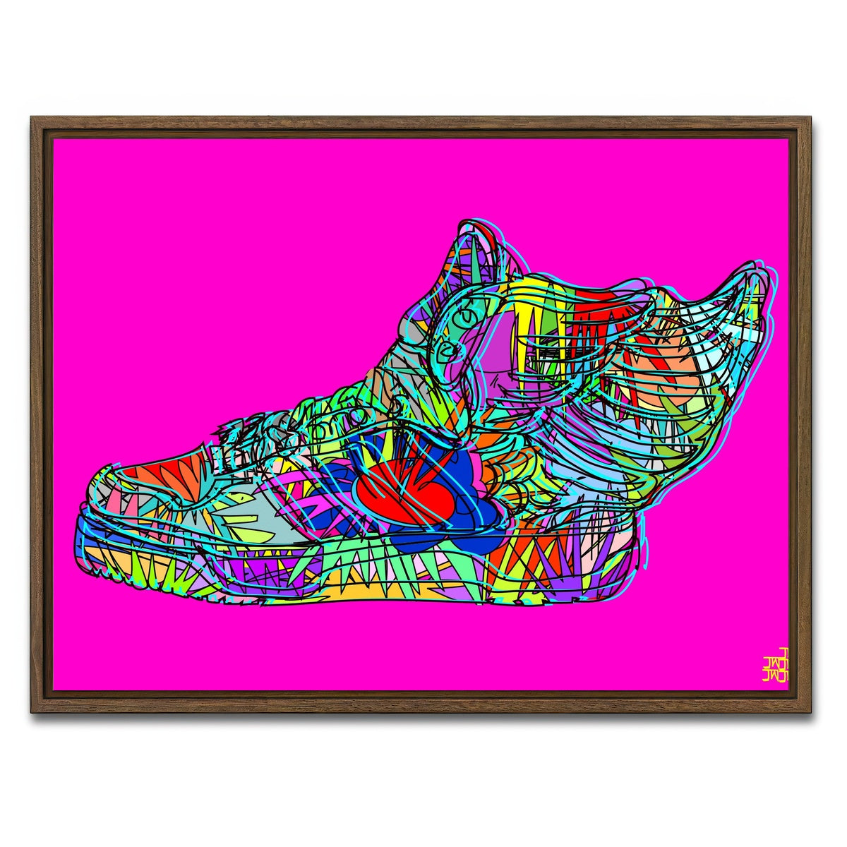 AUTO-MOCKUP WHITE | J Scott adidas | 1 Piece | Walnut Framed Canvas | group=4x3