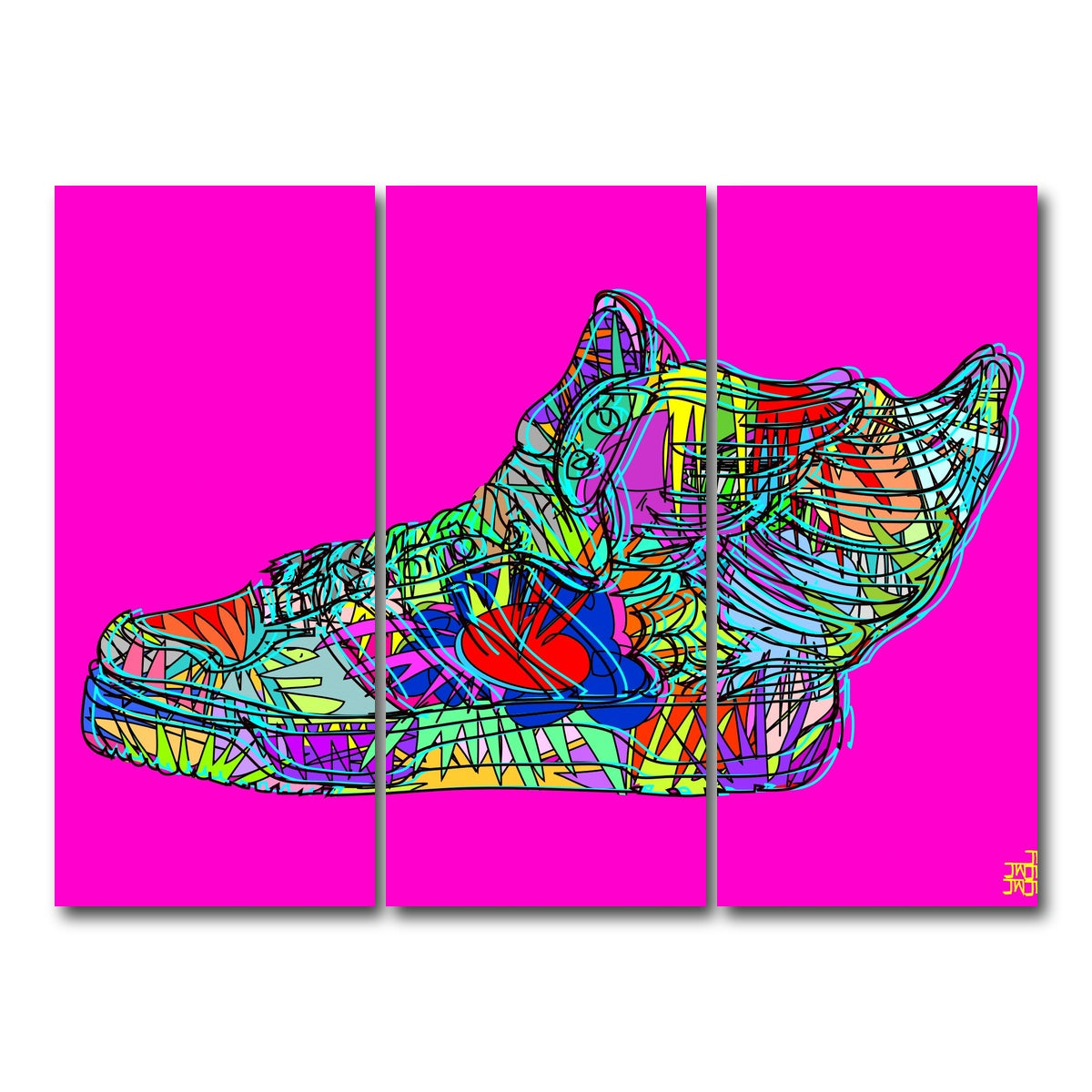 AUTO-MOCKUP WHITE | J Scott adidas | 3 Piece | Gallery Wrap Canvas | group=8x18