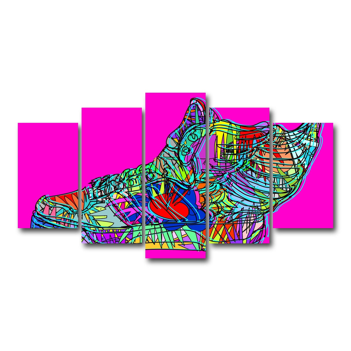 AUTO-MOCKUP WHITE | J Scott adidas | 5 Piece | Gallery Wrap Canvas | group=5_normal