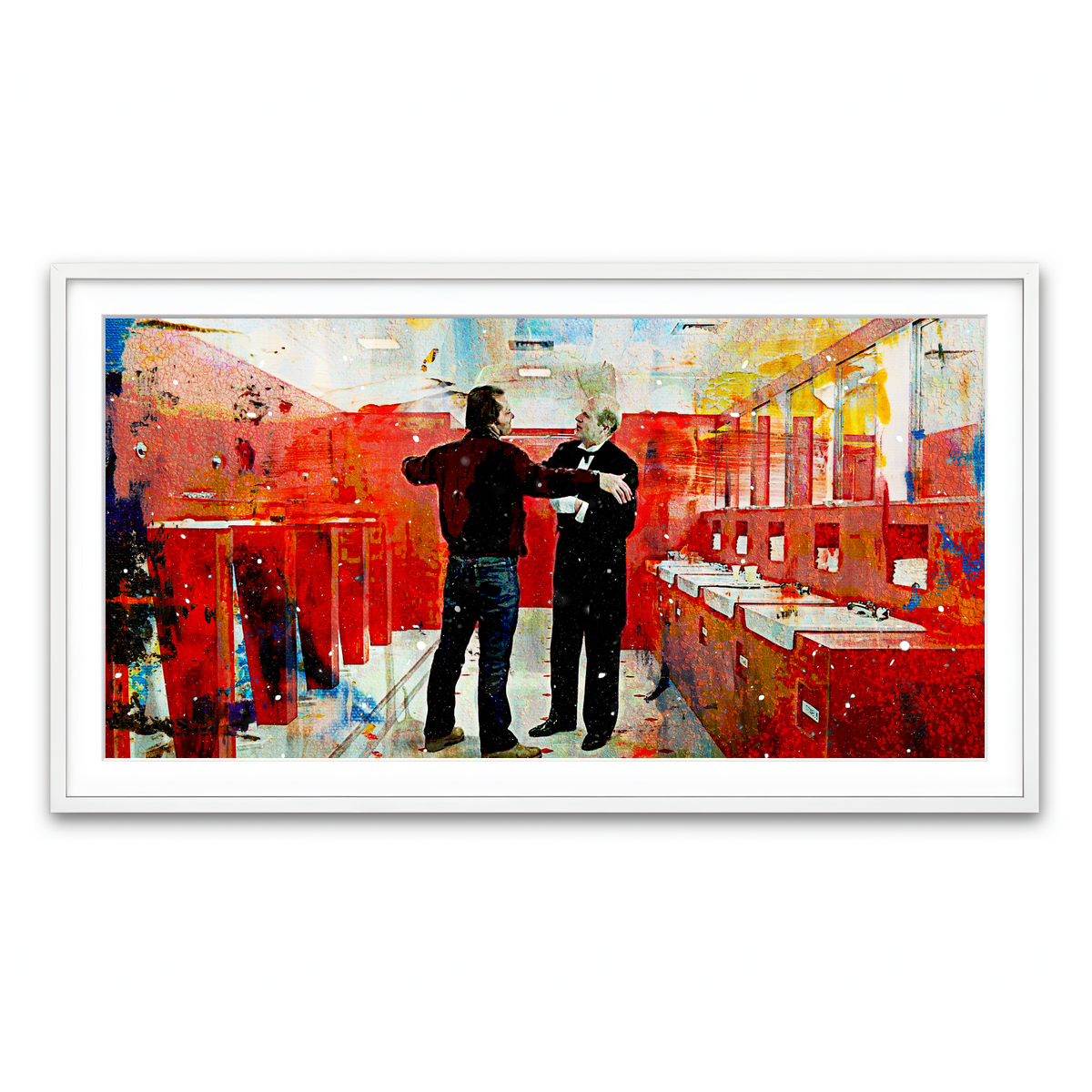 Framed Print 2x1 White