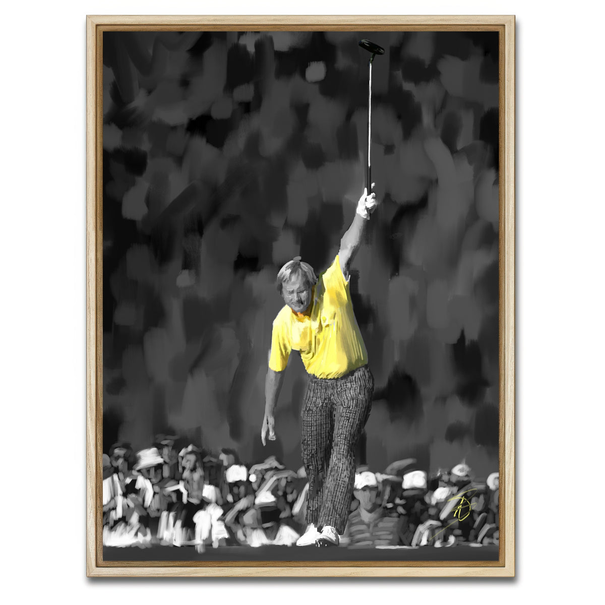 AUTO-MOCKUP WHITE | Jack Nicklaus Yellow | 1 Piece | Natural Framed Canvas | group=3x4