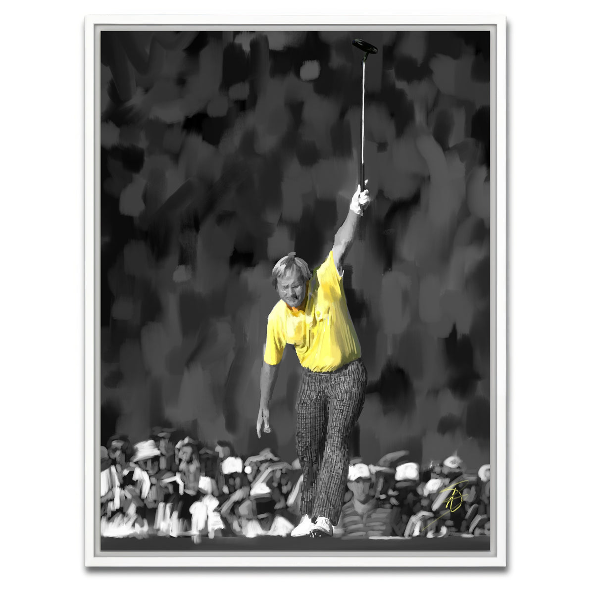 AUTO-MOCKUP WHITE | Jack Nicklaus Yellow | 1 Piece | White Framed Canvas | group=3x4