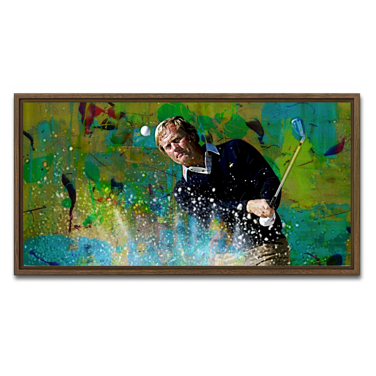 AUTO-MOCKUP WHITE | Jack Nicklaus | 1 Piece | Walnut Framed Canvas | group=2x1