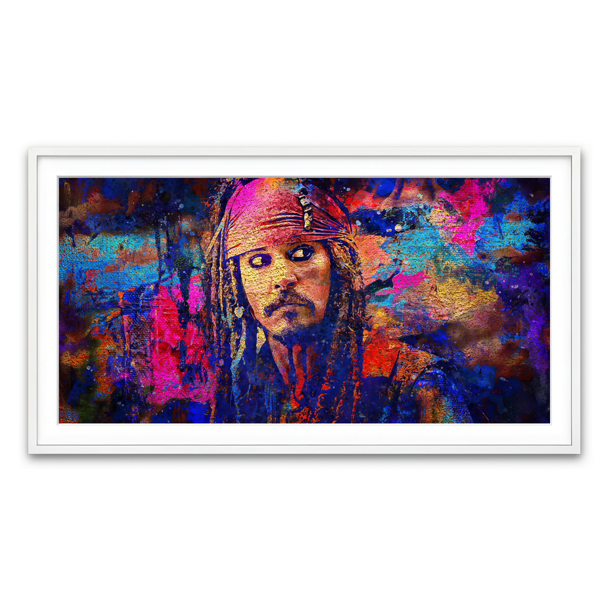 Framed Print 2x1 White