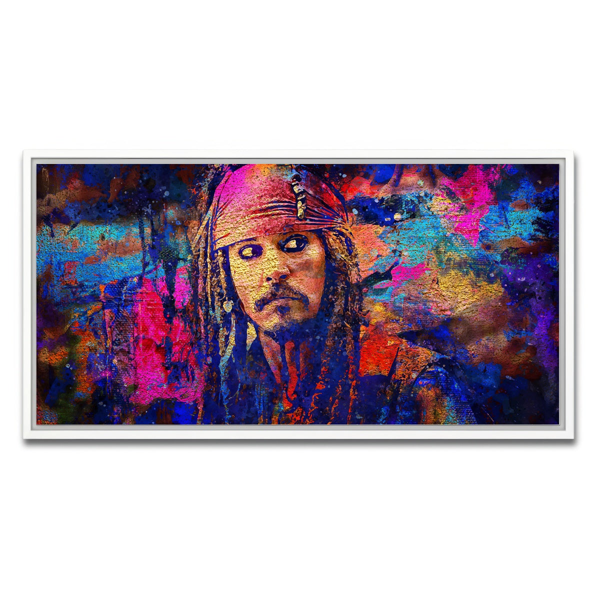 AUTO-MOCKUP WHITE | Jack Sparrow | 1 Piece | White Framed Canvas | group=2x1