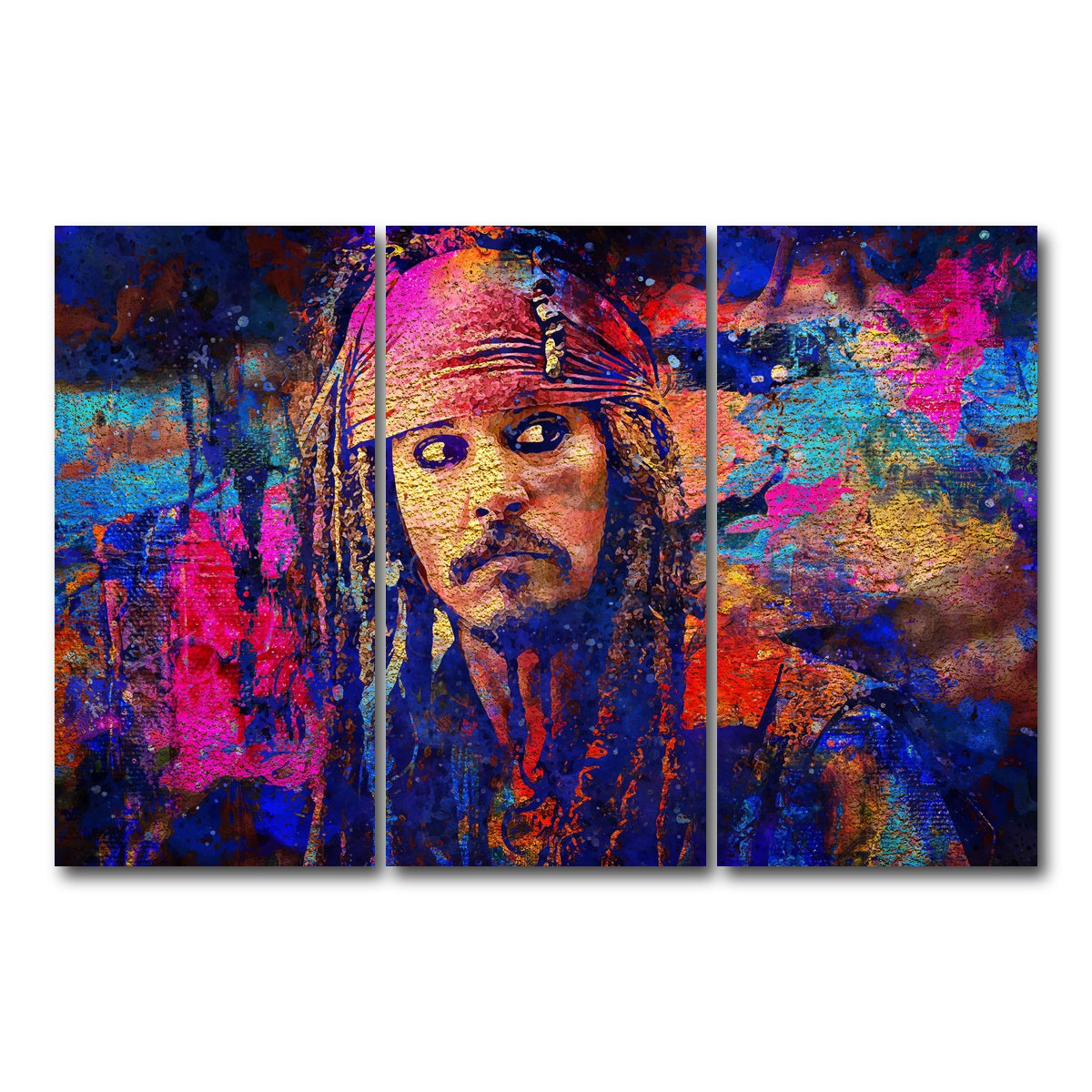 AUTO-MOCKUP WHITE | Jack Sparrow | 3 Piece | Gallery Wrap Canvas | group=12x24