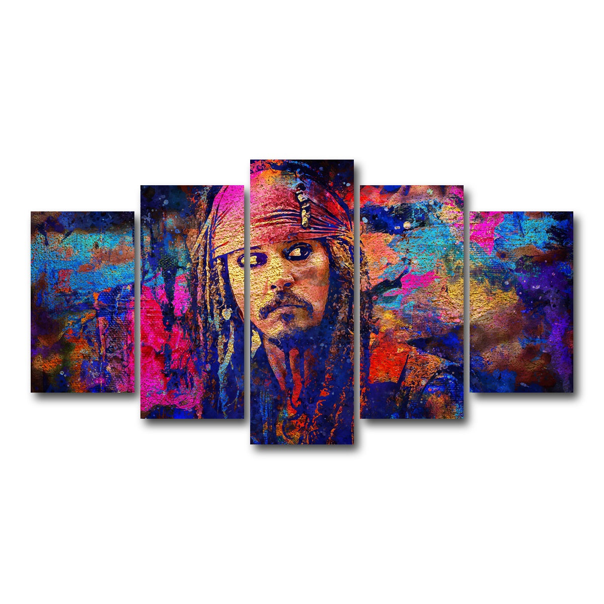 AUTO-MOCKUP WHITE | Jack Sparrow | 5 Piece | Gallery Wrap Canvas | group=5_normal