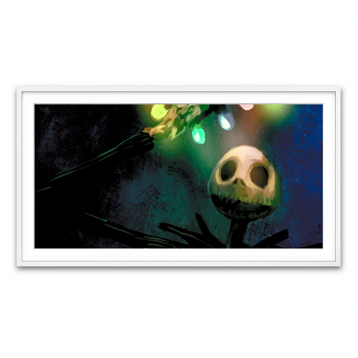 Framed Print 2x1 White