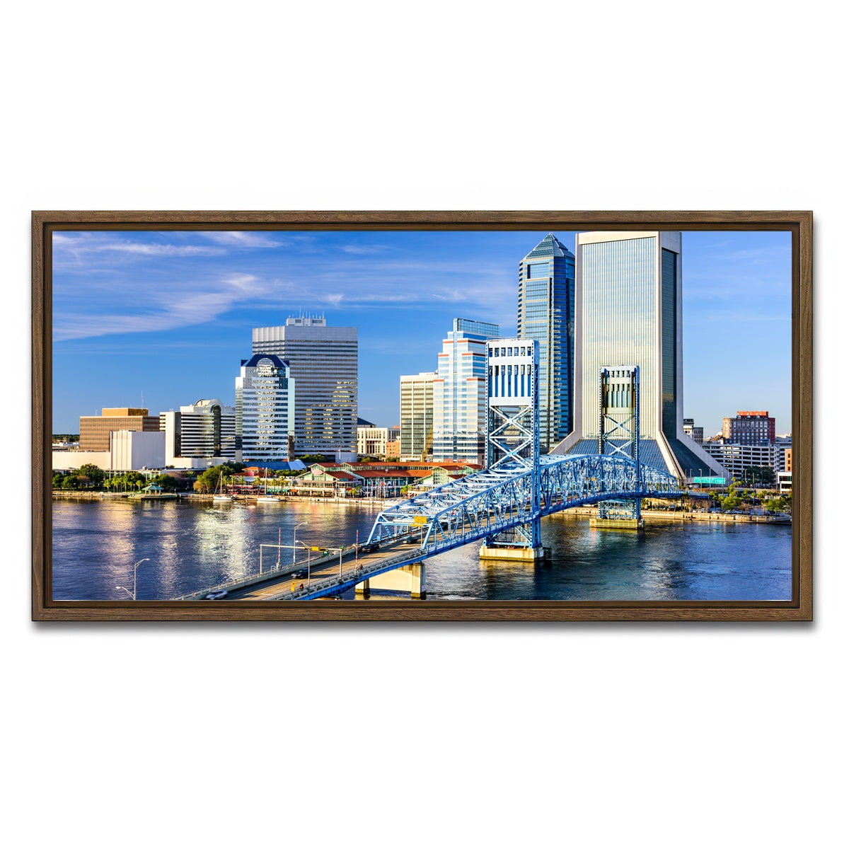 AUTO-MOCKUP WHITE | Jacksonville | 1 Piece | Walnut Framed Canvas | group=2x1