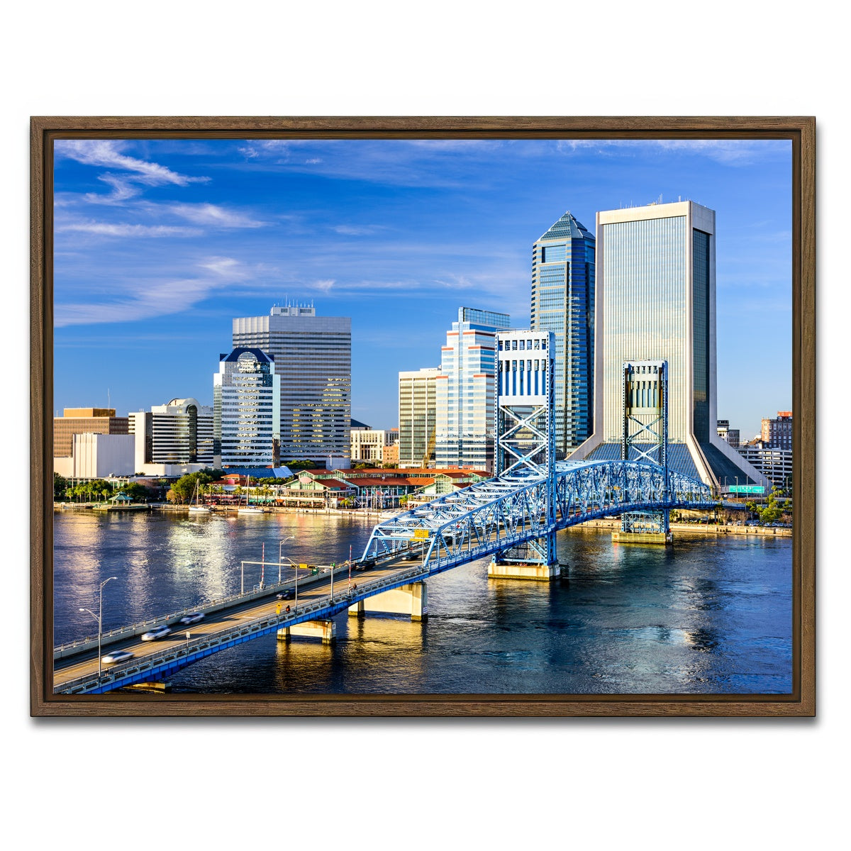 AUTO-MOCKUP WHITE | Jacksonville | 1 Piece | Walnut Framed Canvas | group=4x3