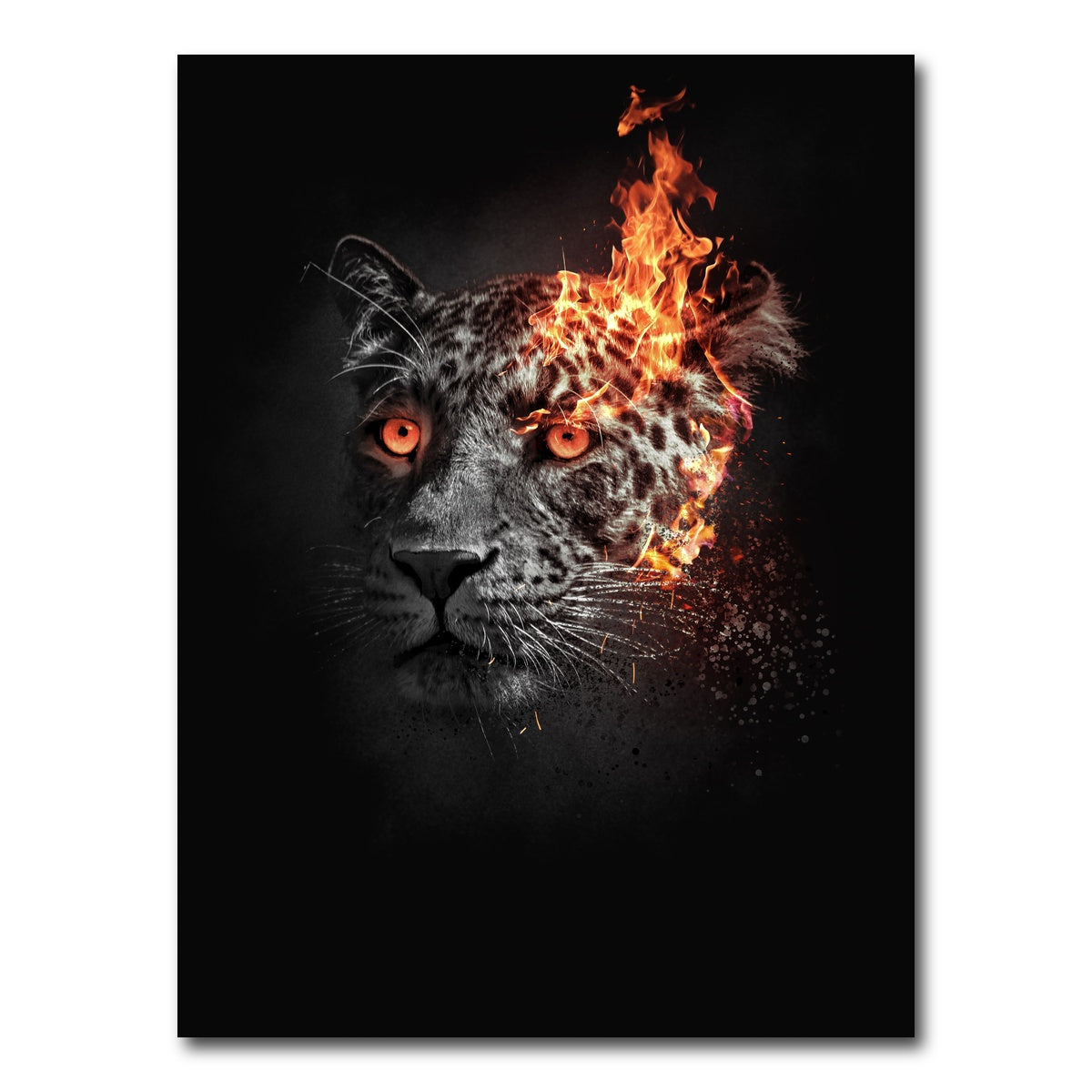 AUTO-MOCKUP WHITE | Jaguar on Fire | 1 Piece | Gallery Wrap Canvas | group=3x4