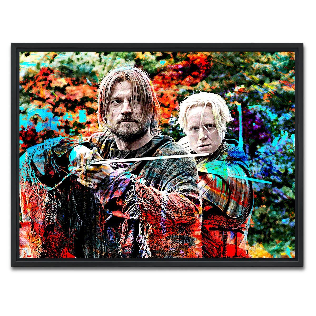 AUTO-MOCKUP WHITE | Jaime and Brienne | 1 Piece | Black Framed Canvas | group=4x3
