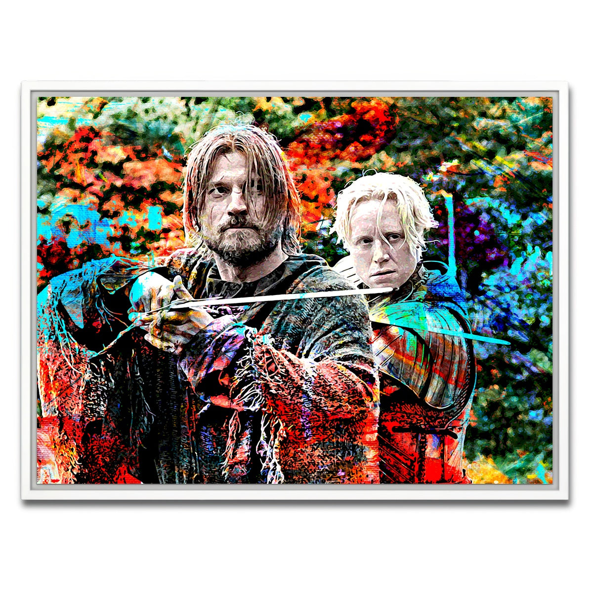 AUTO-MOCKUP WHITE | Jaime and Brienne | 1 Piece | White Framed Canvas | group=4x3