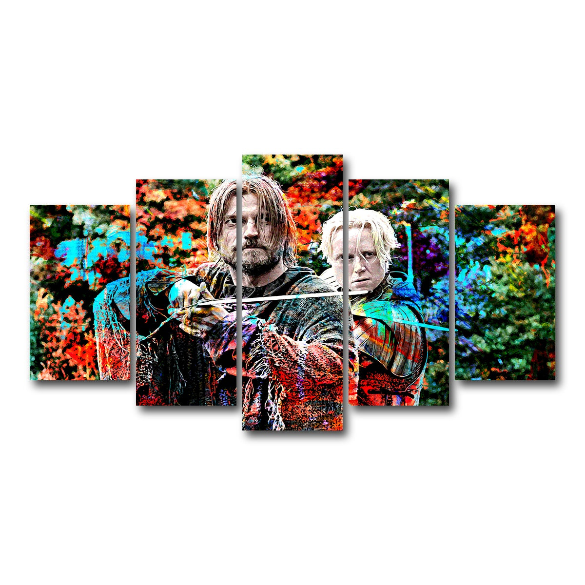 AUTO-MOCKUP WHITE | Jaime and Brienne | 5 Piece | Gallery Wrap Canvas | group=5_normal