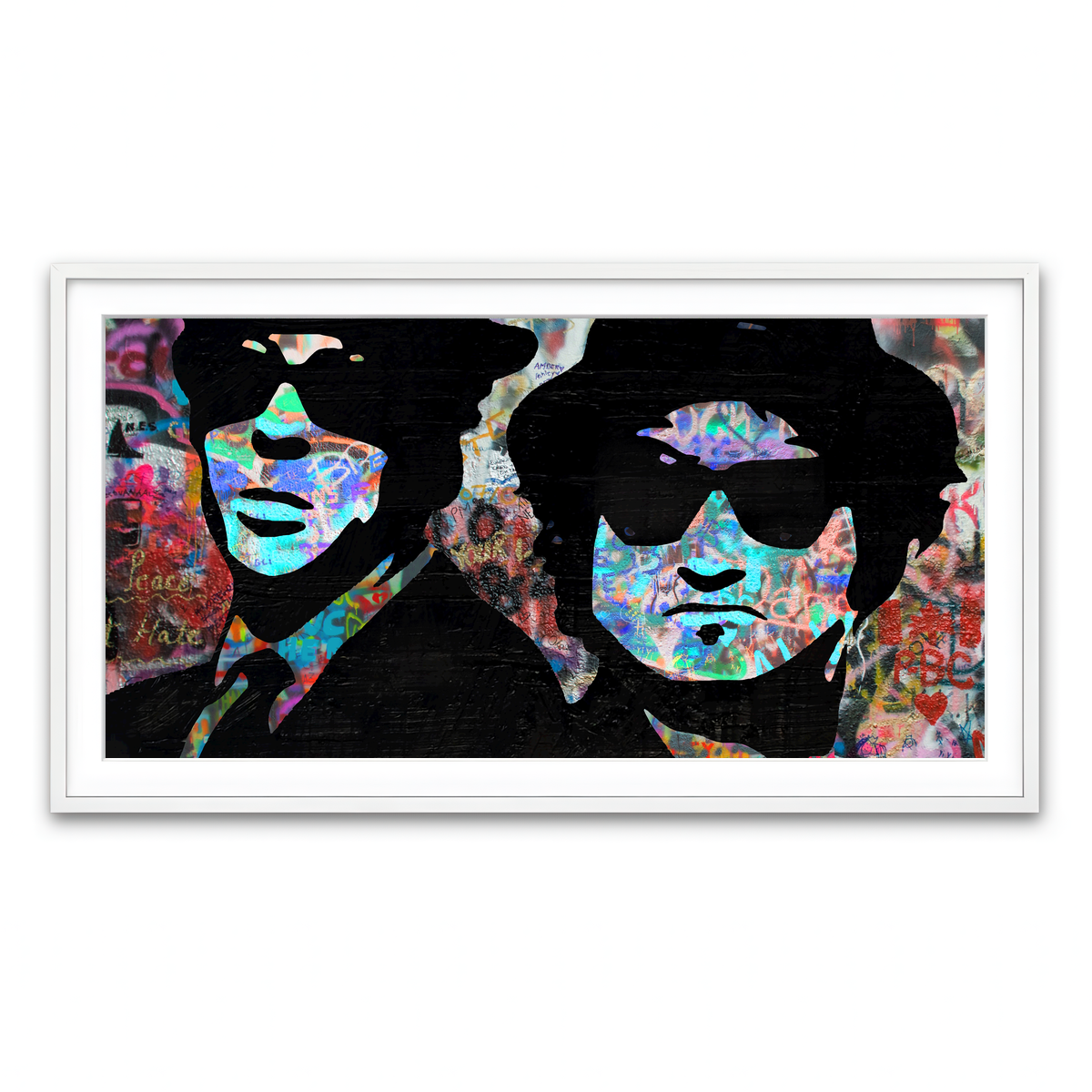 Framed Print 2x1 White