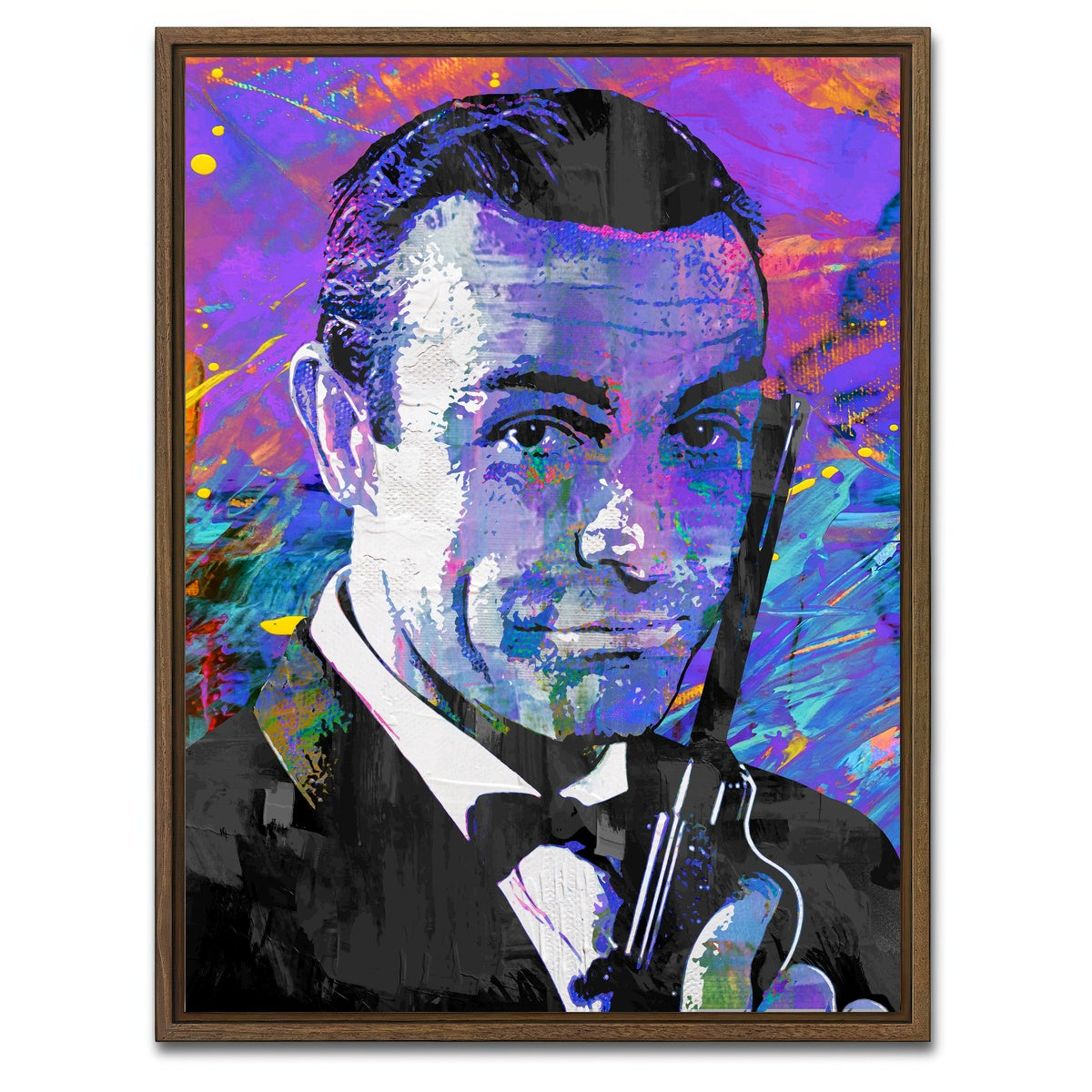 AUTO-MOCKUP WHITE | James Bond Original | 1 Piece | Walnut Framed Canvas | group=3x4