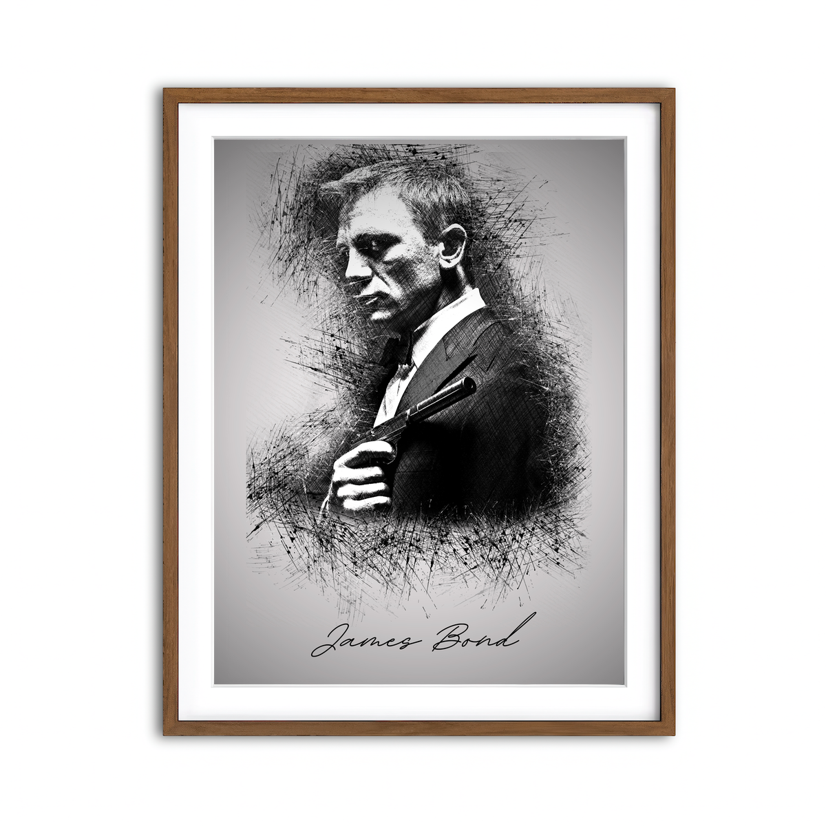 Framed Print 3x4 Walnut