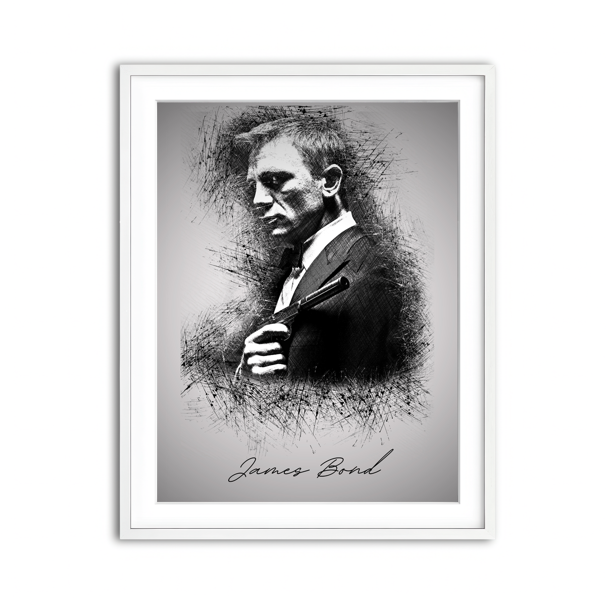 Framed Print 3x4 White