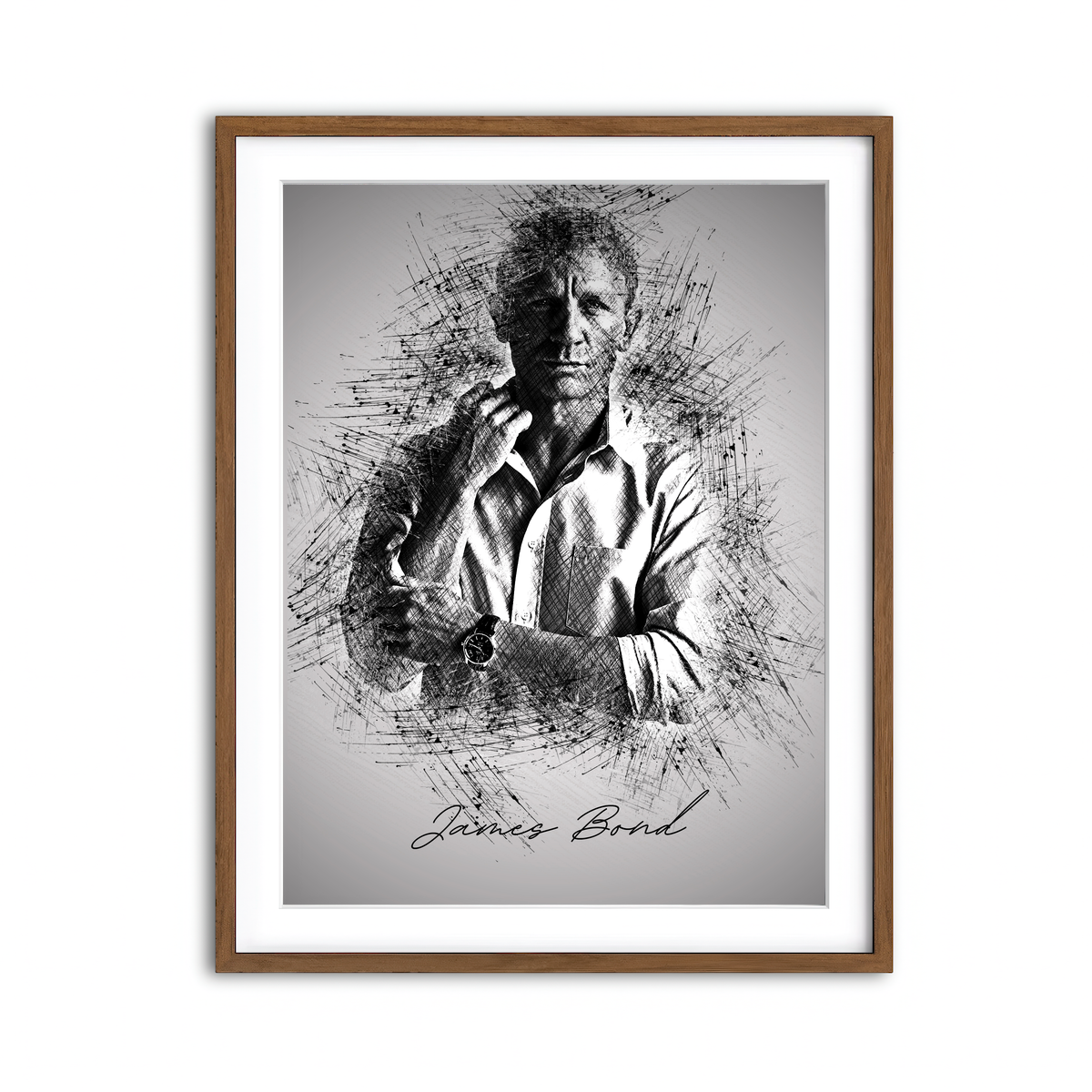 Framed Print 3x4 Walnut