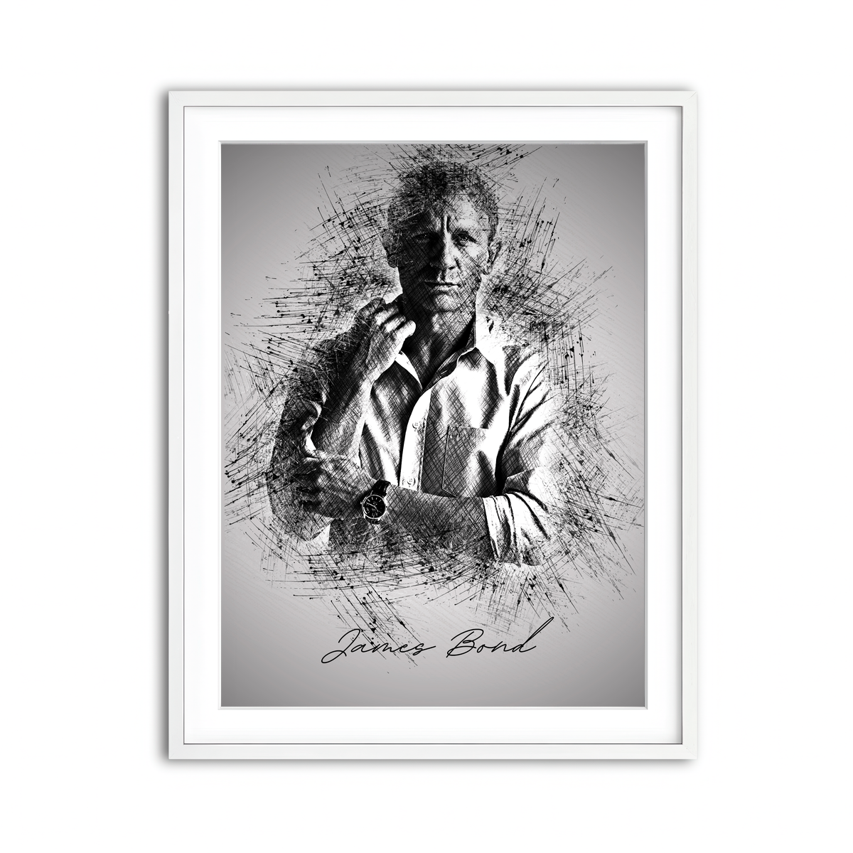 Framed Print 3x4 White