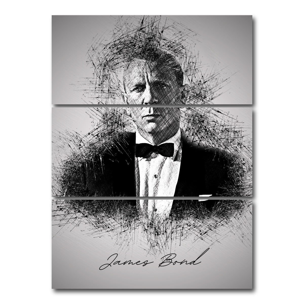 AUTO-MOCKUP WHITE | James Bond Tux | 3 Piece | Gallery Wrap Canvas | group=8x18_stacked