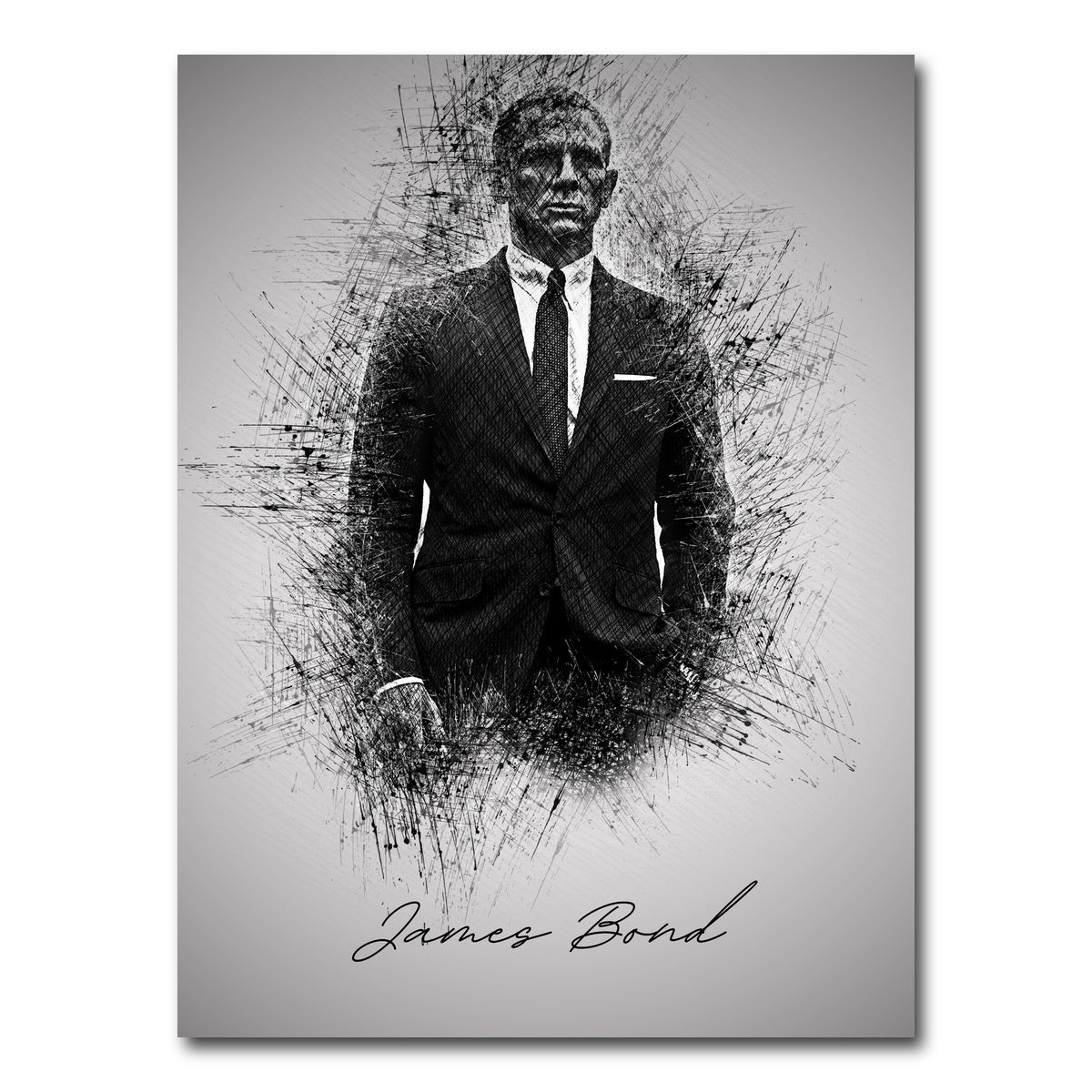 AUTO-MOCKUP WHITE | James Bond | 1 Piece | Gallery Wrap Canvas | group=3x4